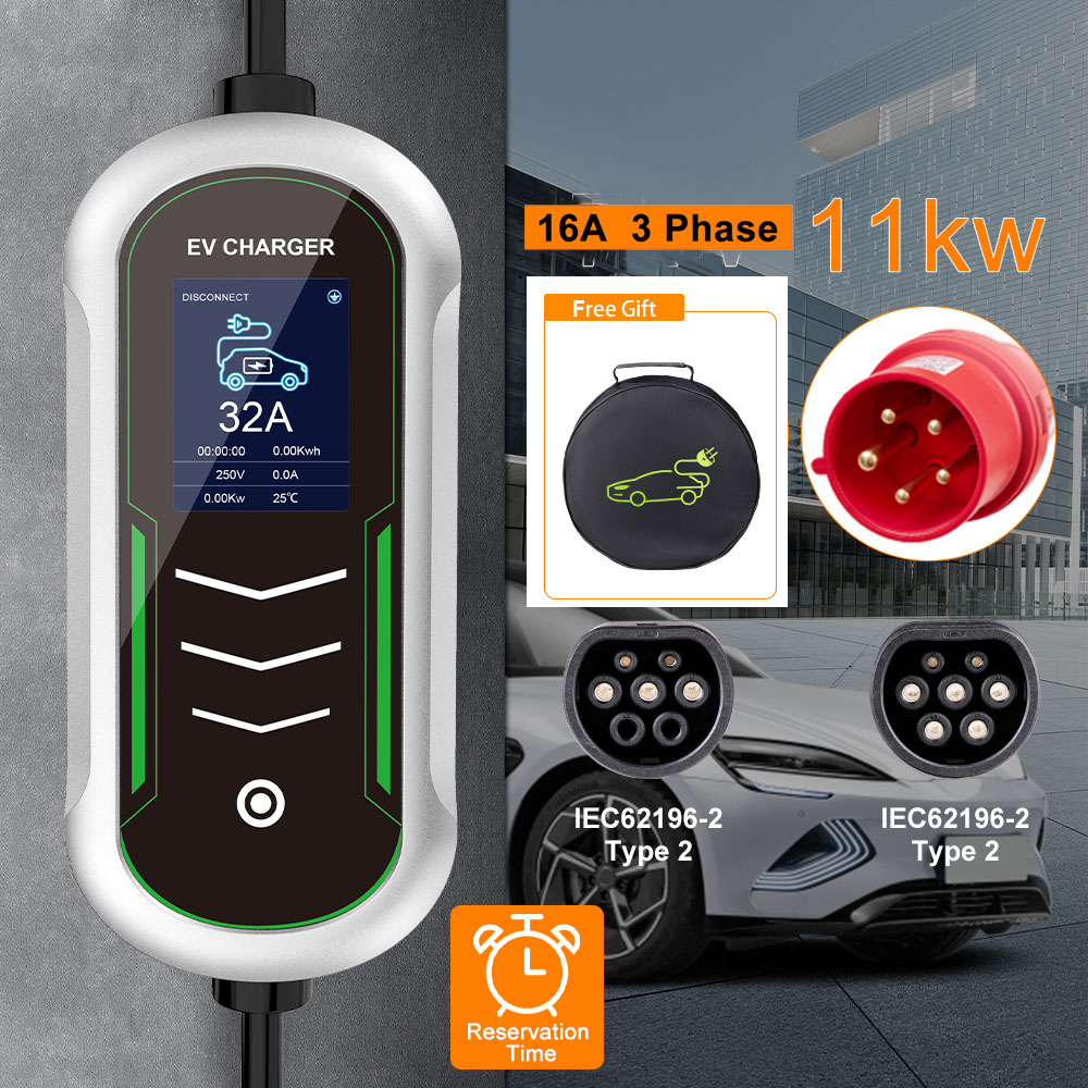 Type 2 Portable Ev Charger 11Kw Cee - IPENGEN 11KW EV Portable Charger Type2