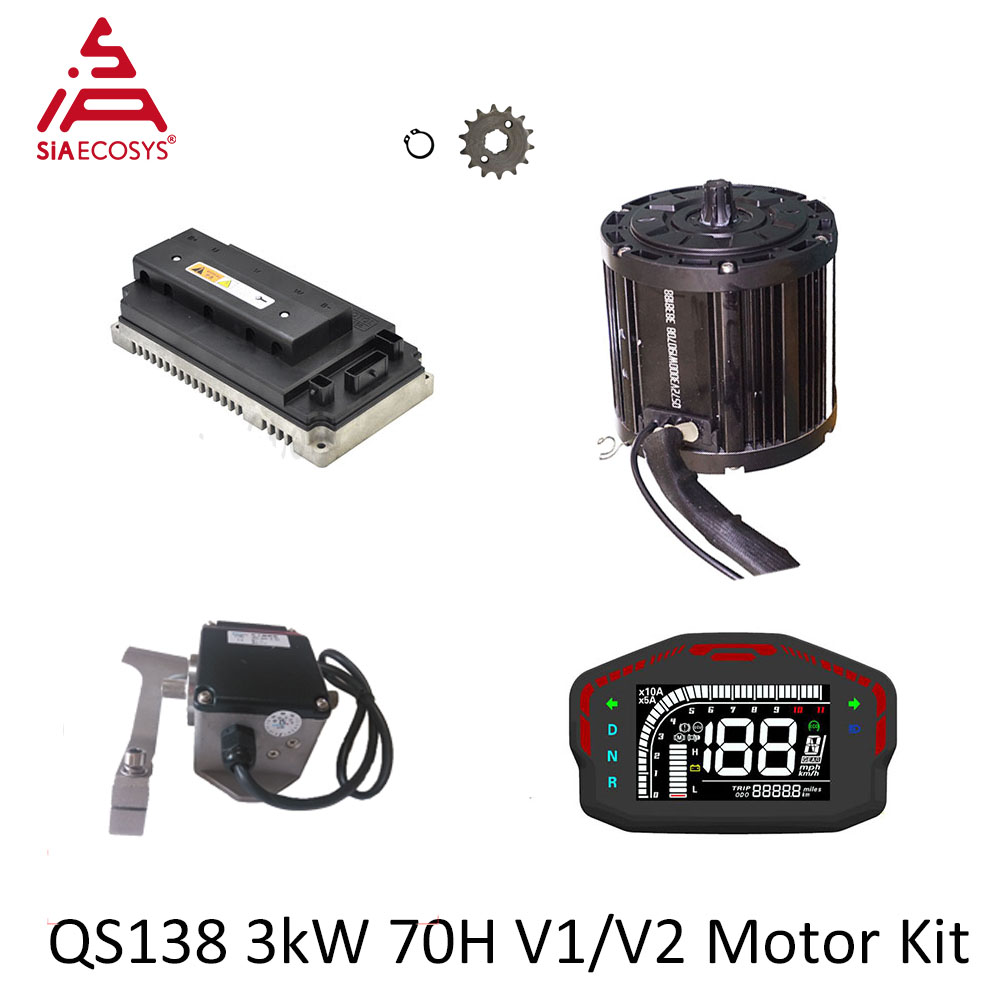QSMOTOR QS138 3000W 72V Mid Dr - Fardriver Nd72850 Controller 评论和价格