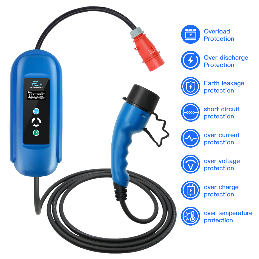 Kolanky EV Charger 16A 11KW Ty - Type 2 Portable Ev Charger 11Kw Cee 评论和价格