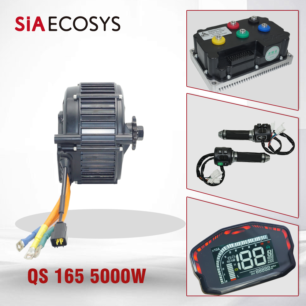 QSMOTOR QS165 V2 5000W 72V 35H - Mid Drive Motor Kit 72V 5000W 评论和价格